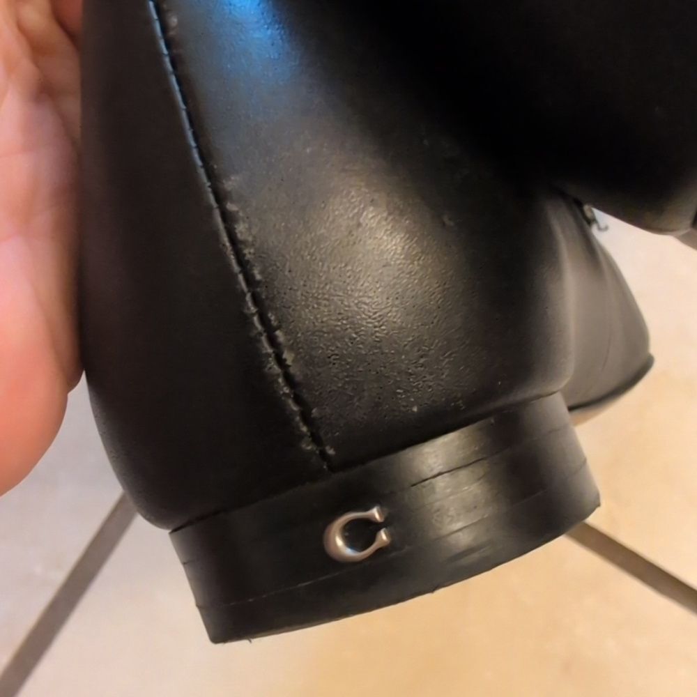 Coach Harper Loafer Genuine Leather Black Minimalist Size 8 - Picture 8 of 12